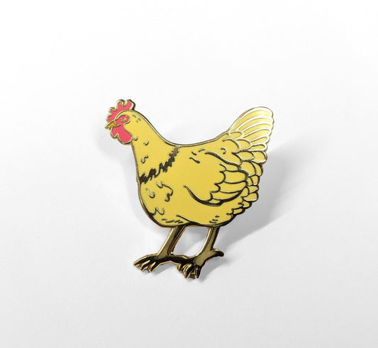 Chicken - hard enamel Pin in Gold