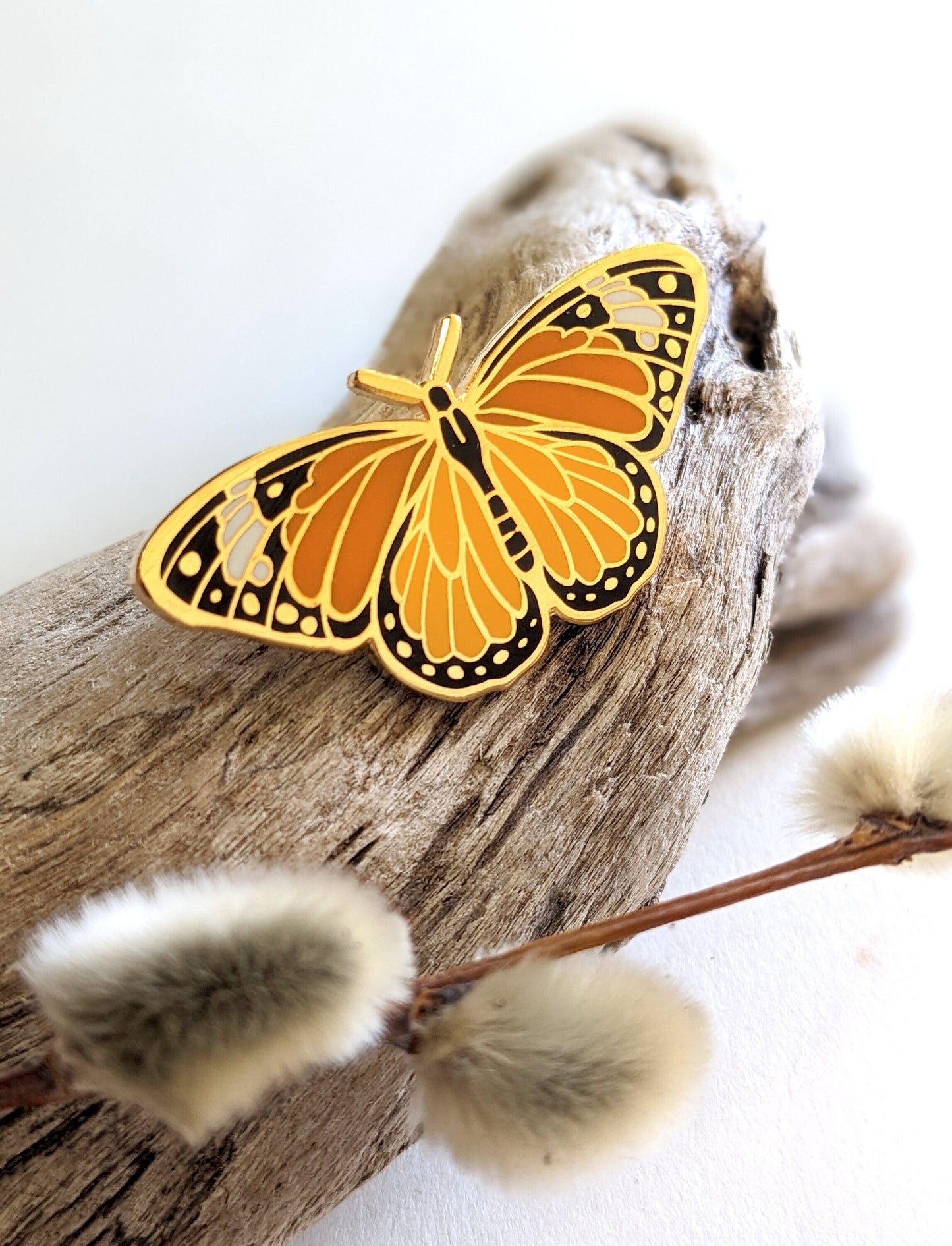 Monarch gold plated Hard Enamel Pin