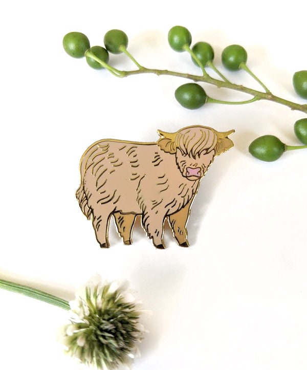 Highland Cow Hard Enamel Pin