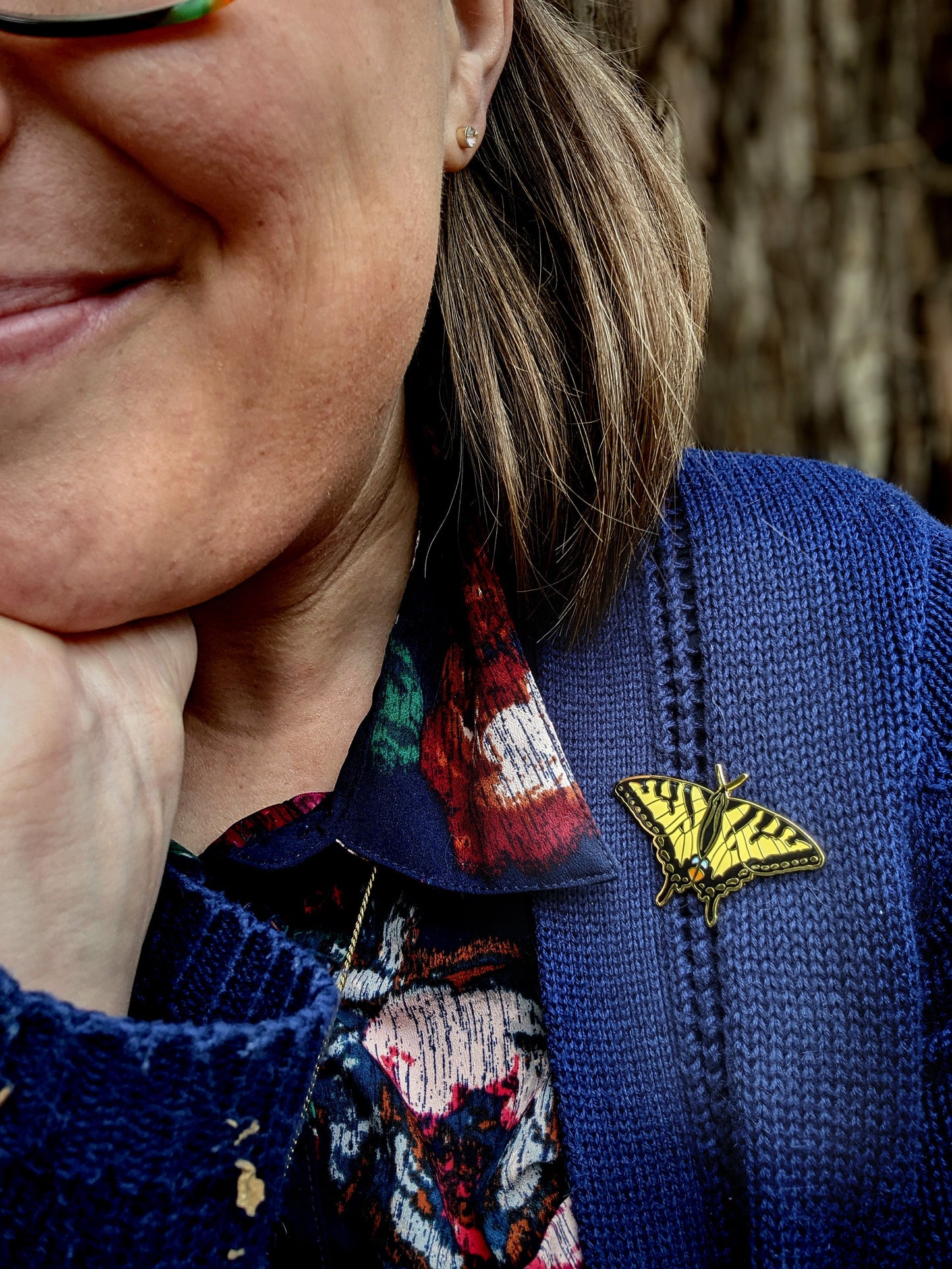 Canadian Tiger Swallowtail Butterfly hard enamel pin
