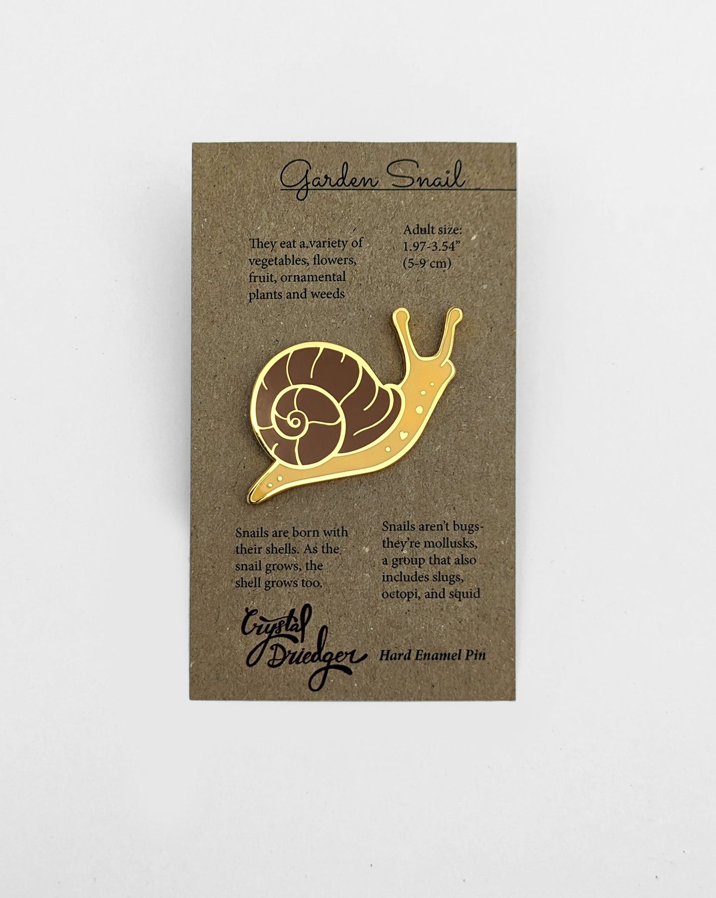 Garden Snail Hard Enamel Pin