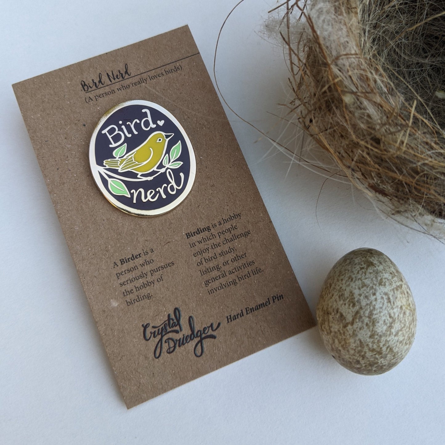 Bird Nerd hard enamel pin