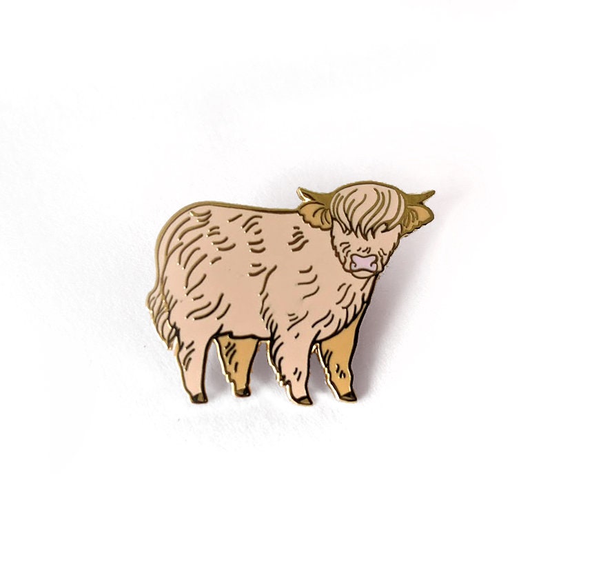 Highland Cow Hard Enamel Pin