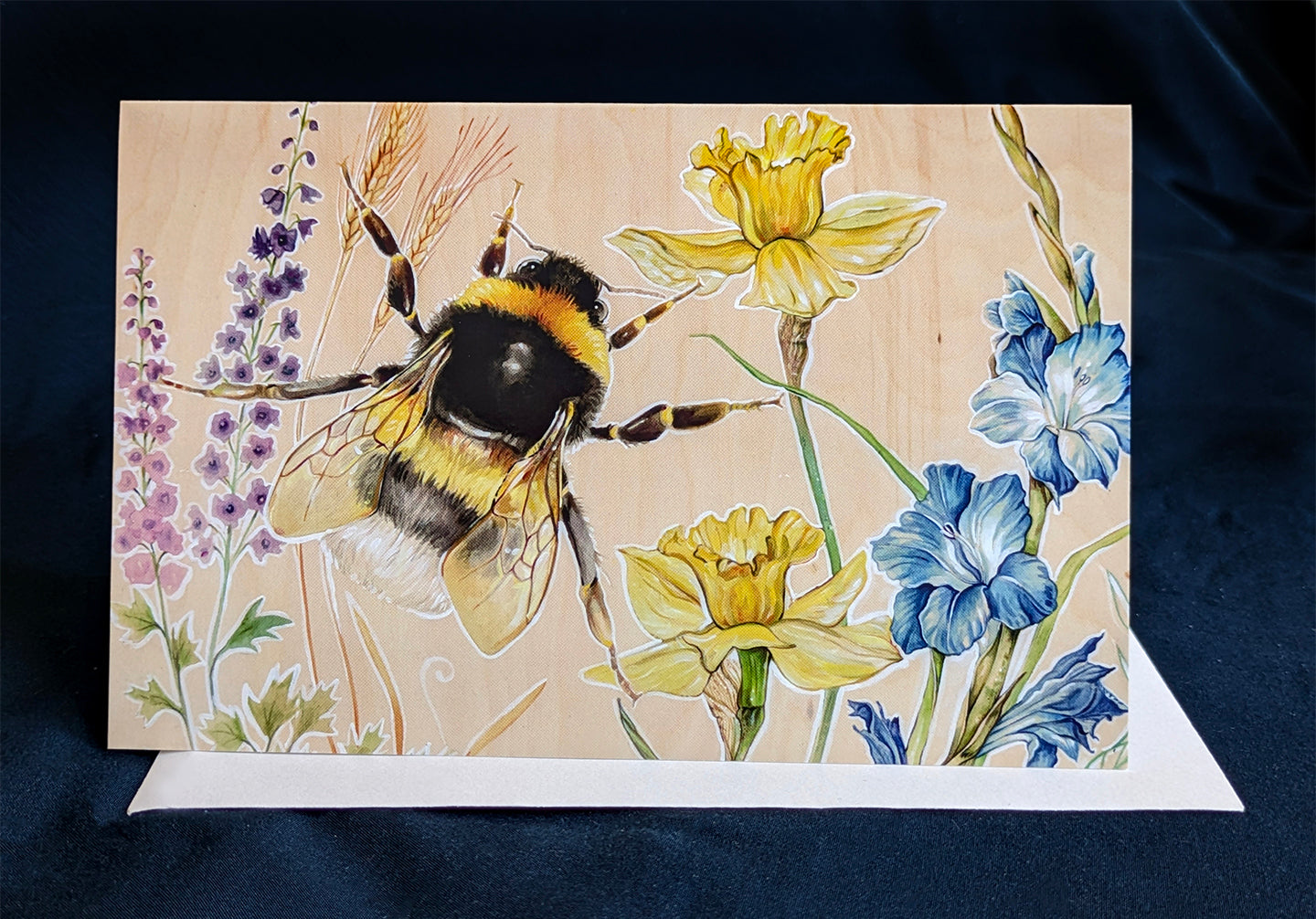 Bee & Peonies Florals Card