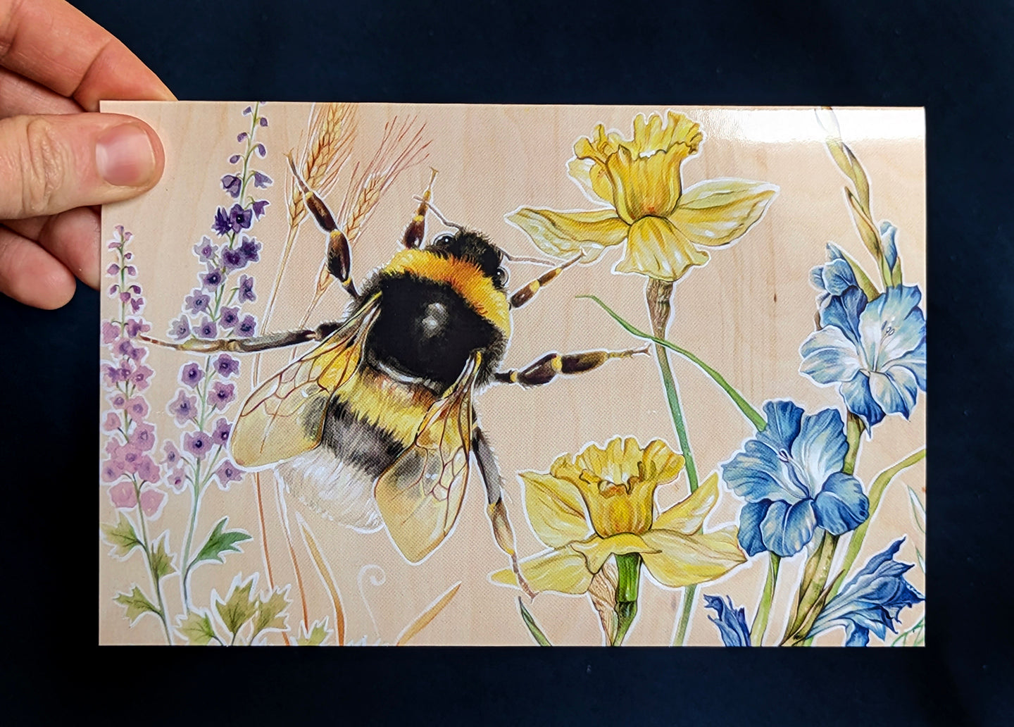 Bee & Peonies Florals Card