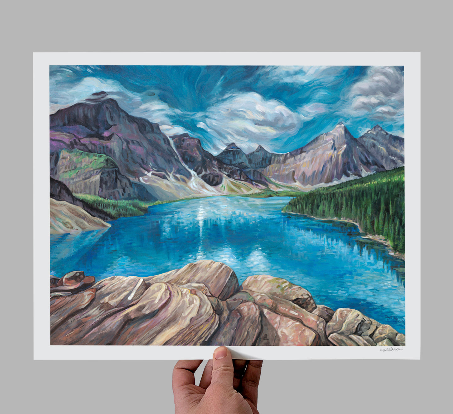 A Breeze on Moraine Lake Giclee Print