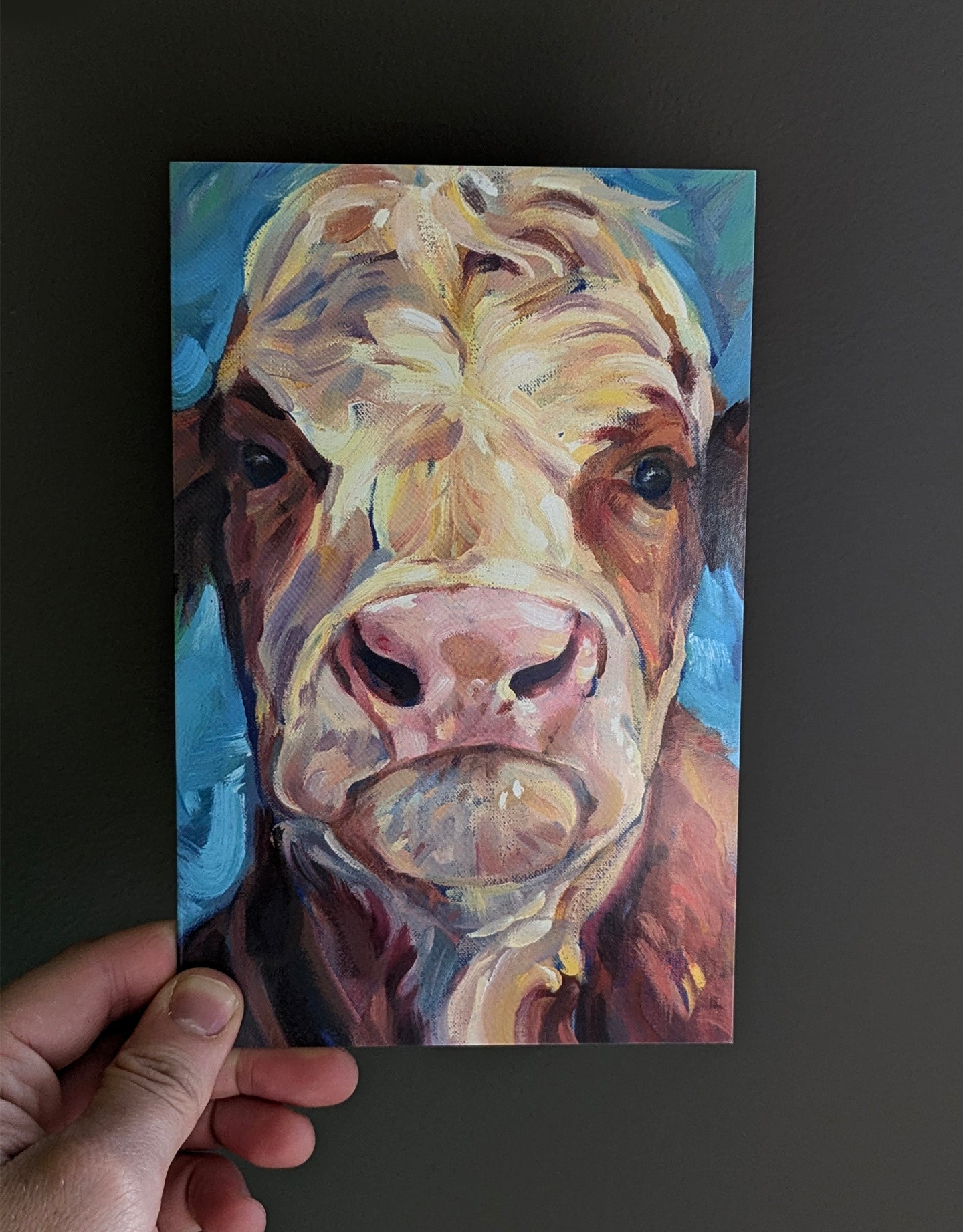 Cookie Cow Art Card (Blank Inside)