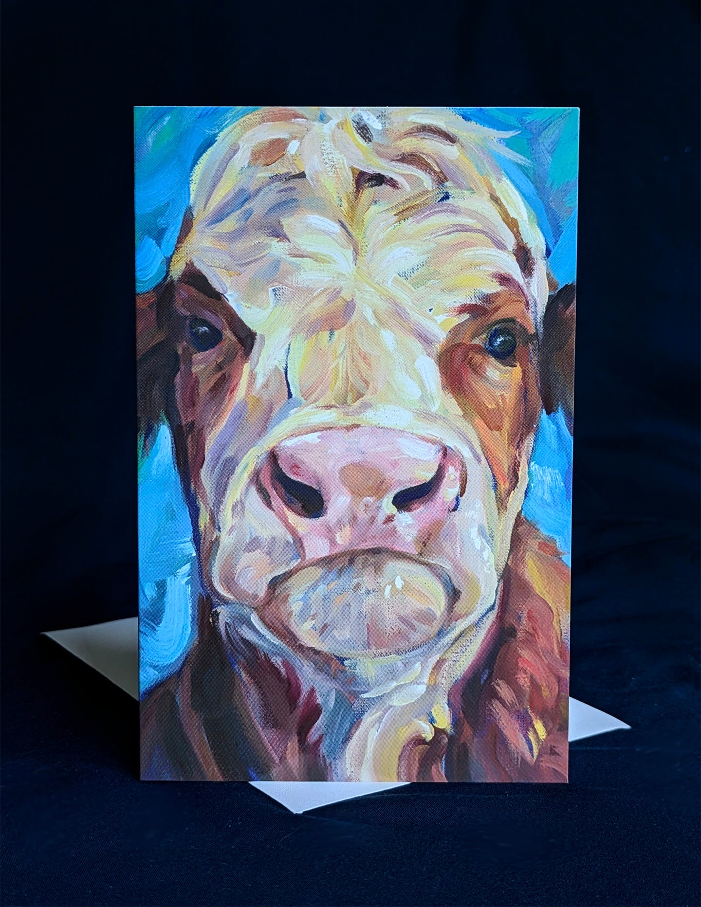 Cookie Cow Art Card (Blank Inside)