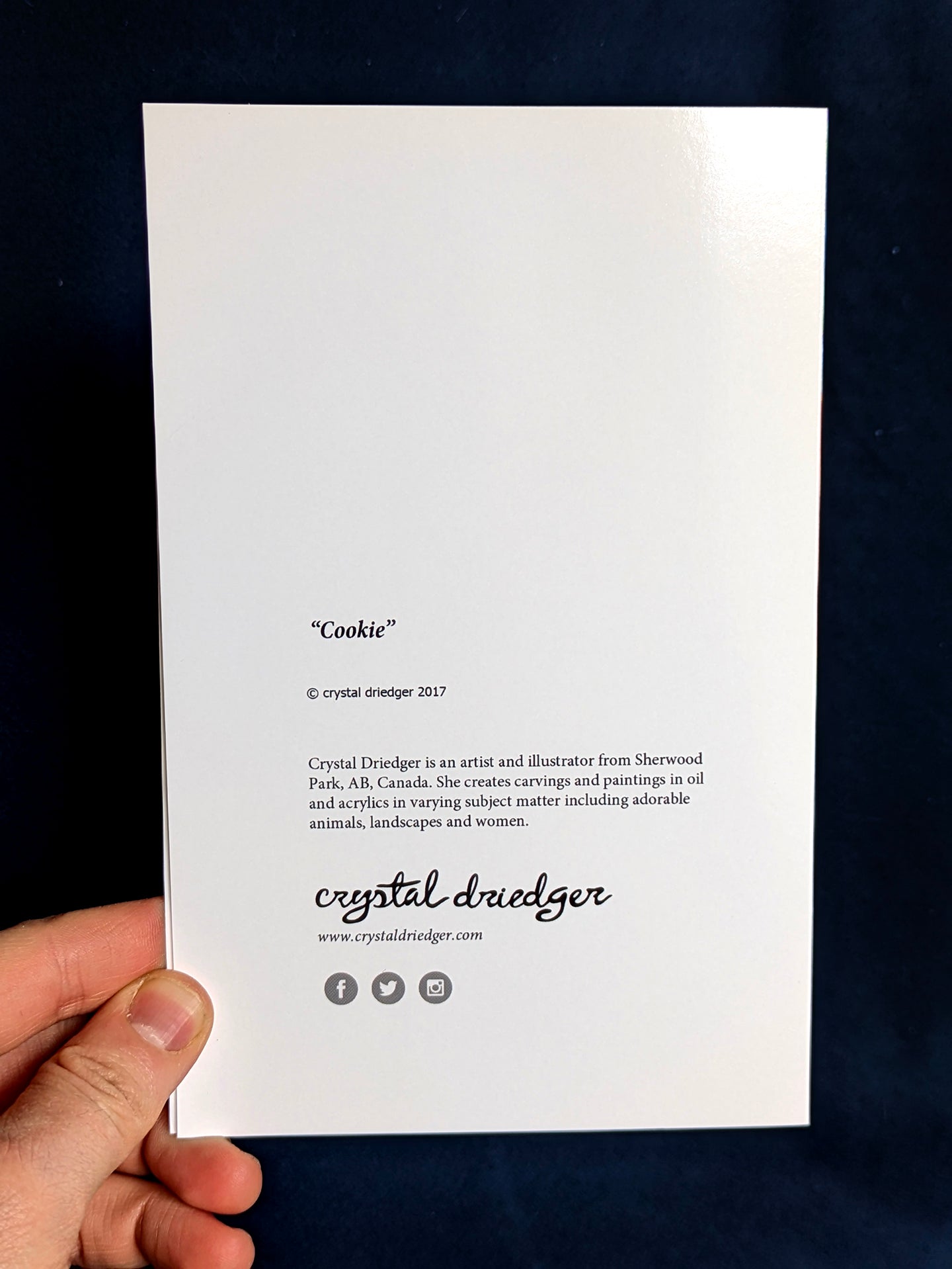 Cookie Cow Art Card (Blank Inside)