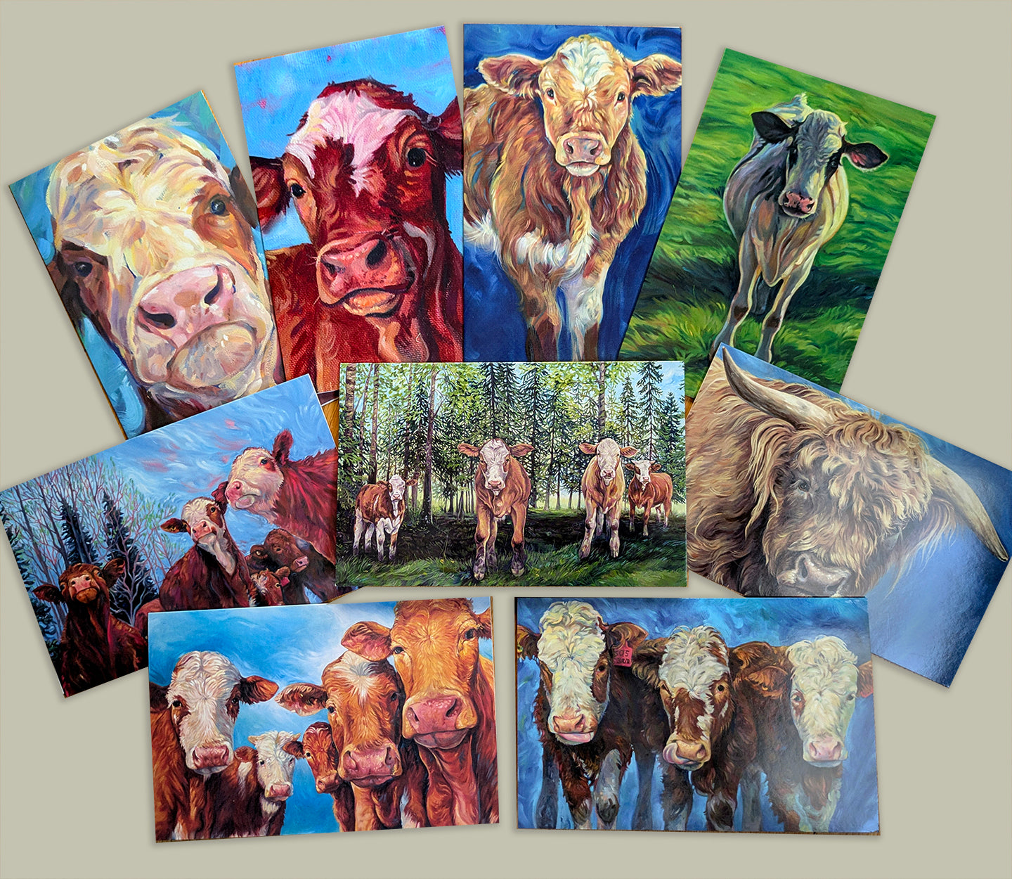 Cow Collection Art Card Package