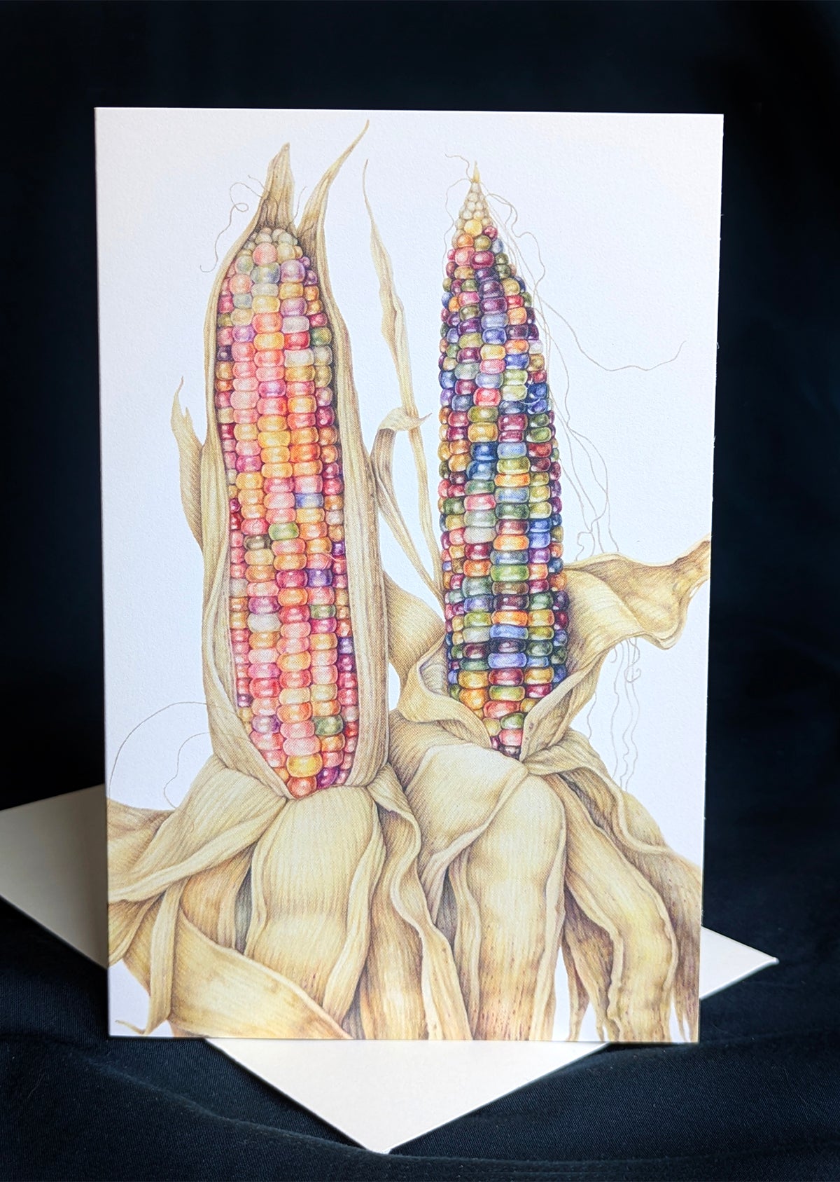Glass Gem Corn Card