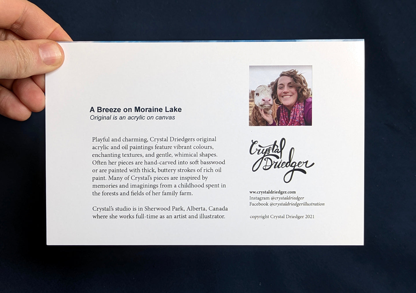 A Breeze on Moraine Art Card