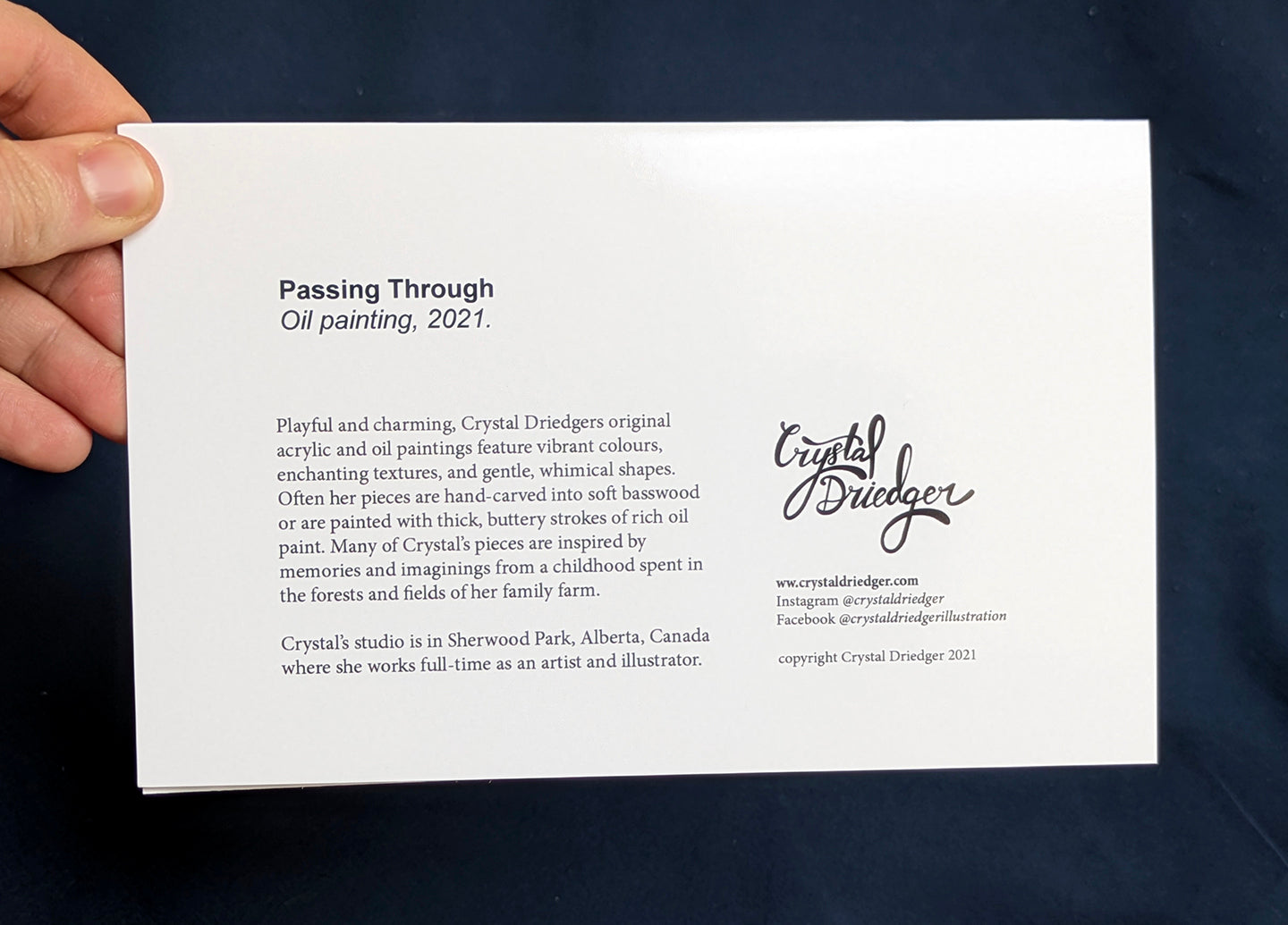 Passing Through Art Card