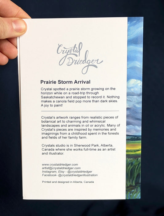 Prairie Storm Arrival Art Card