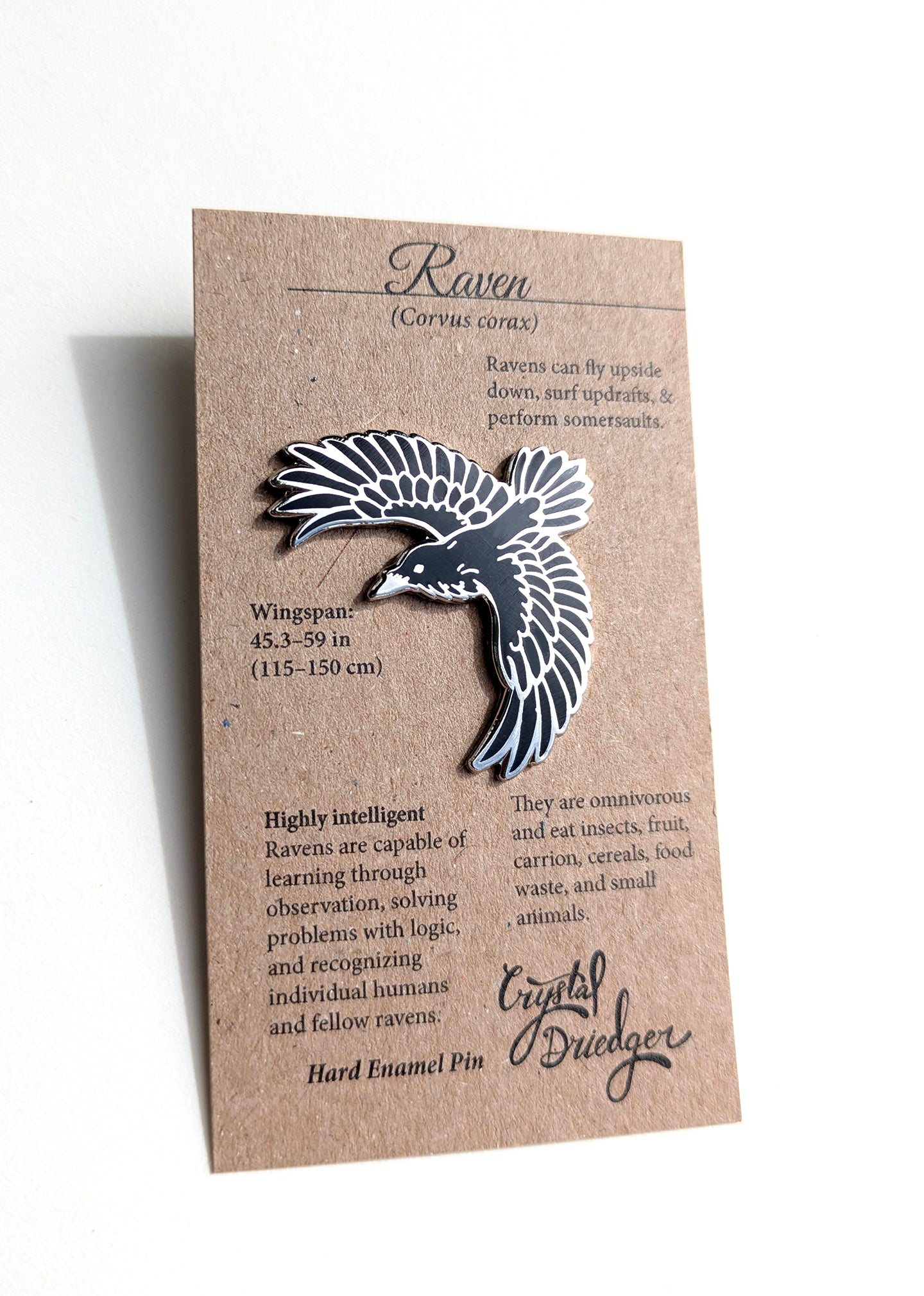 Raven - hard enamel Pin in Gold