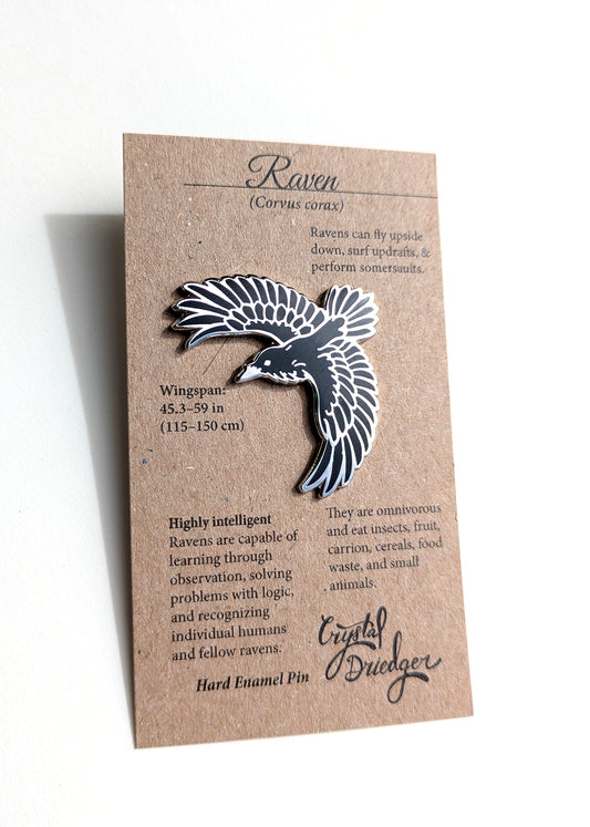 Raven - hard enamel Pin in Gold