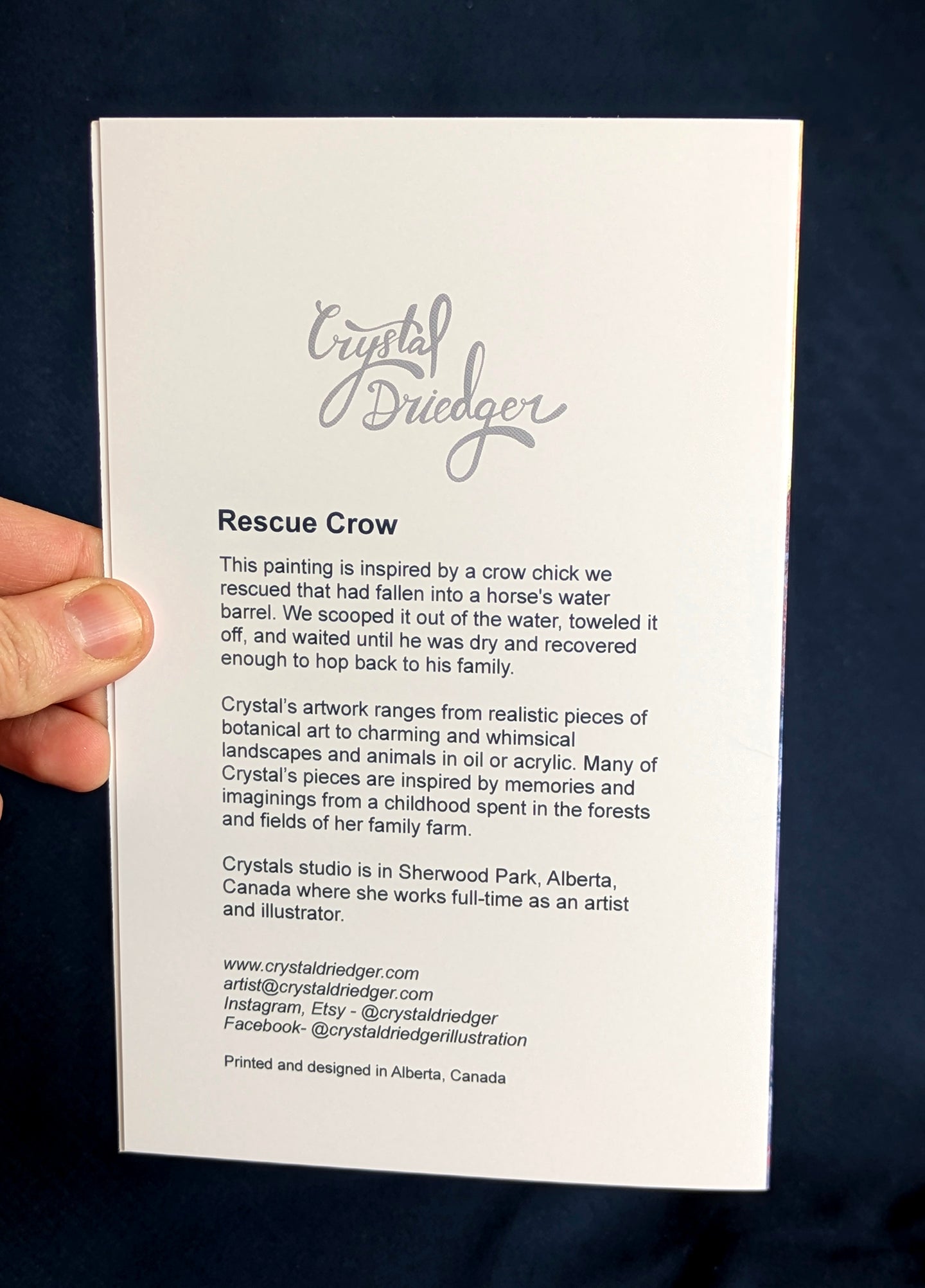 Rescue Crow Card