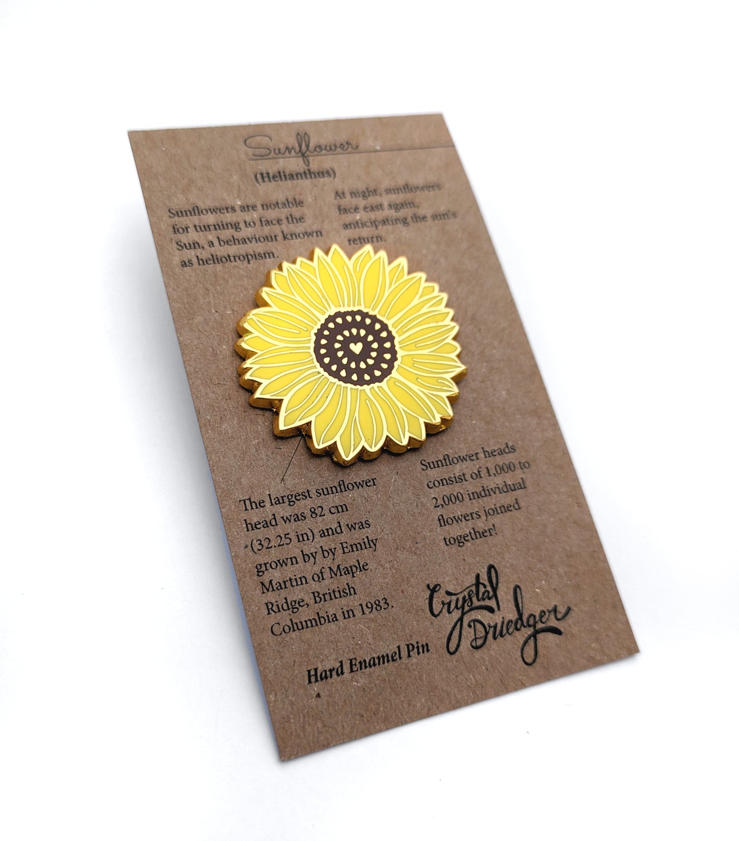 Sunflower - hard enamel Pin in Gold