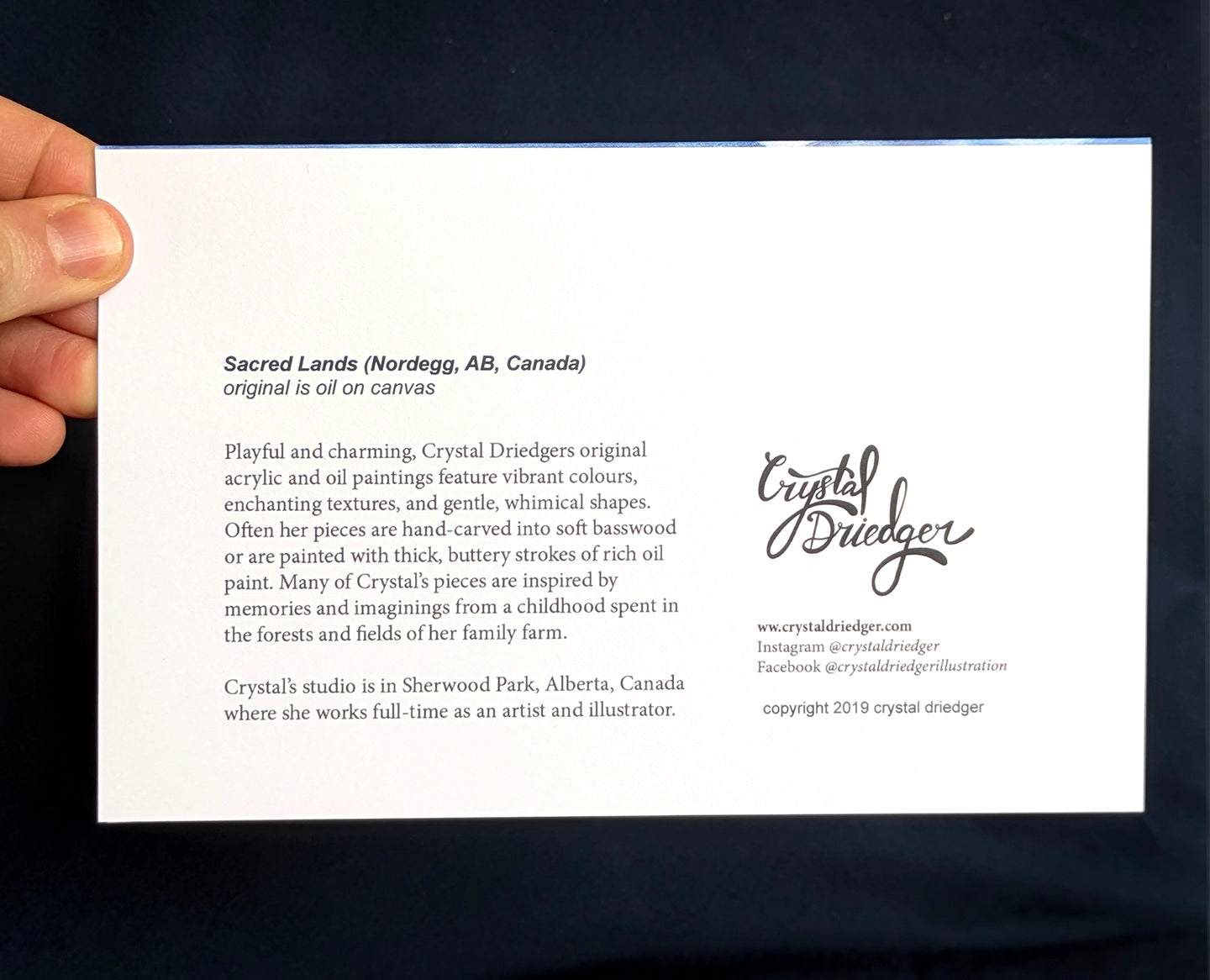 Sacred Lands Art Card