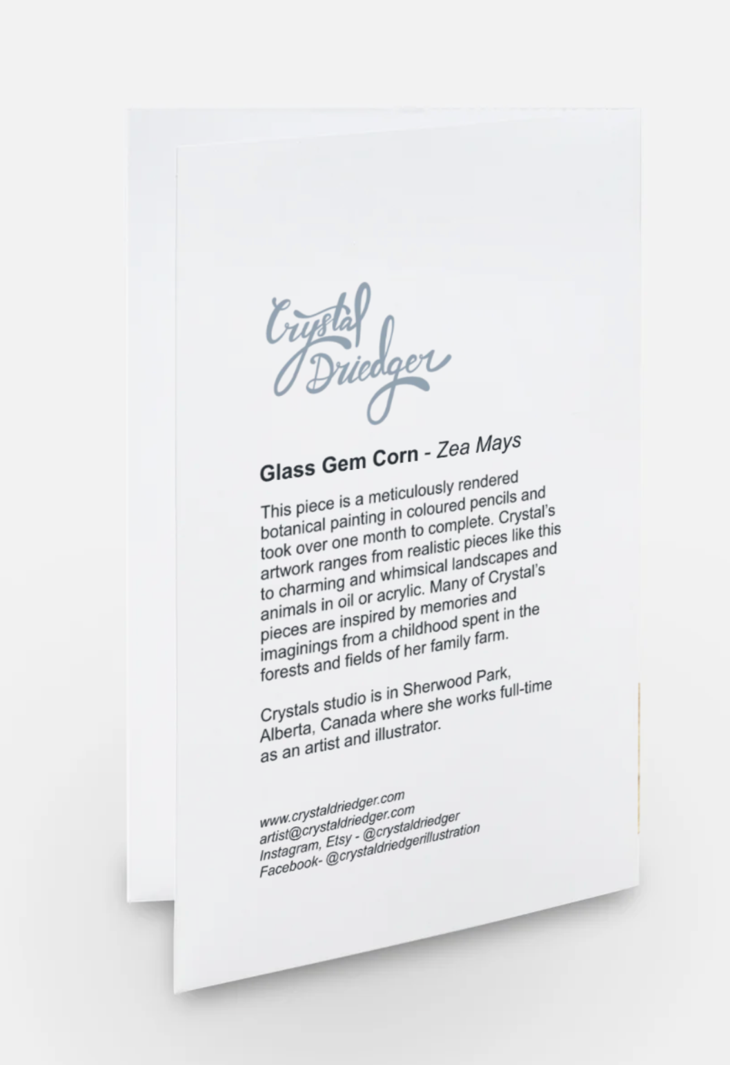 Glass Gem Corn Card