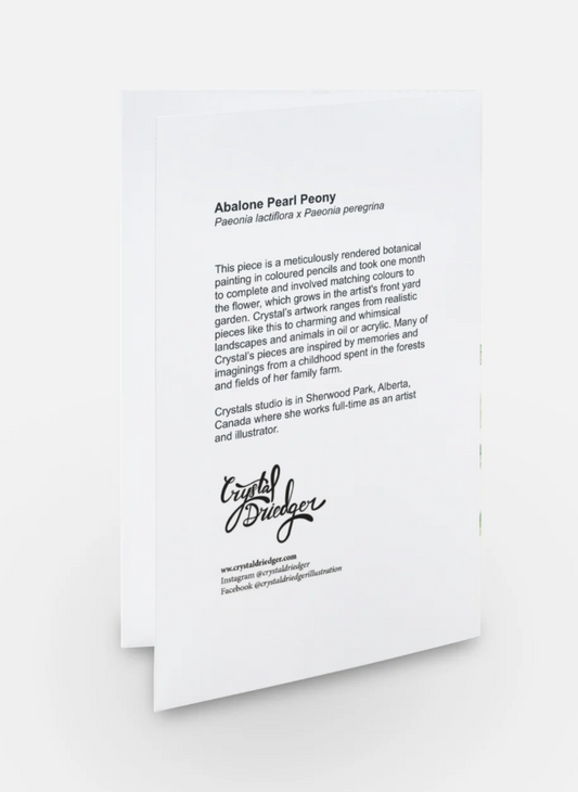 Abalone Pearl Peony Card