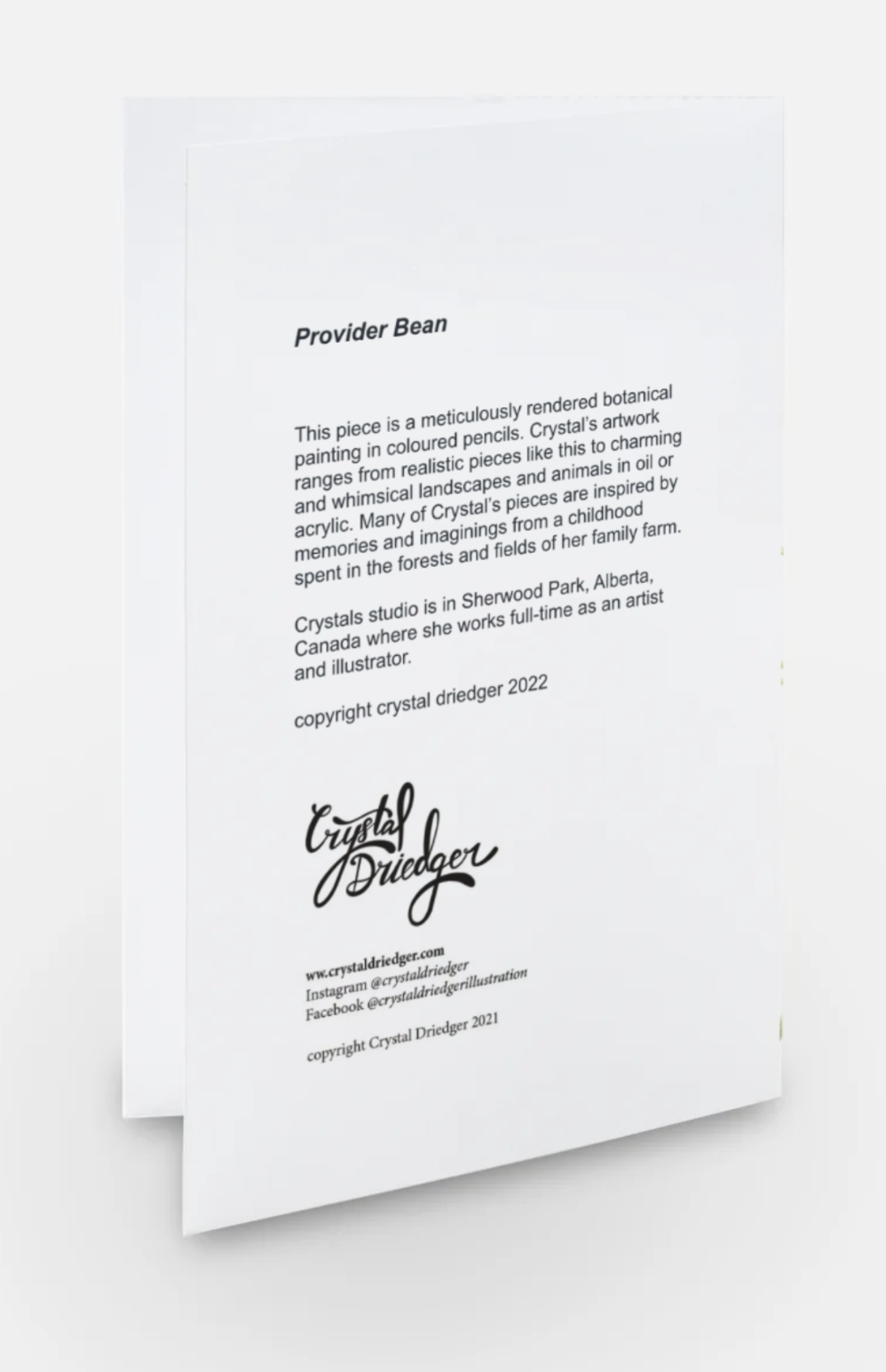 Provider Bean Art Card