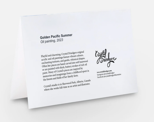 Golden Pacific Summer Art Card