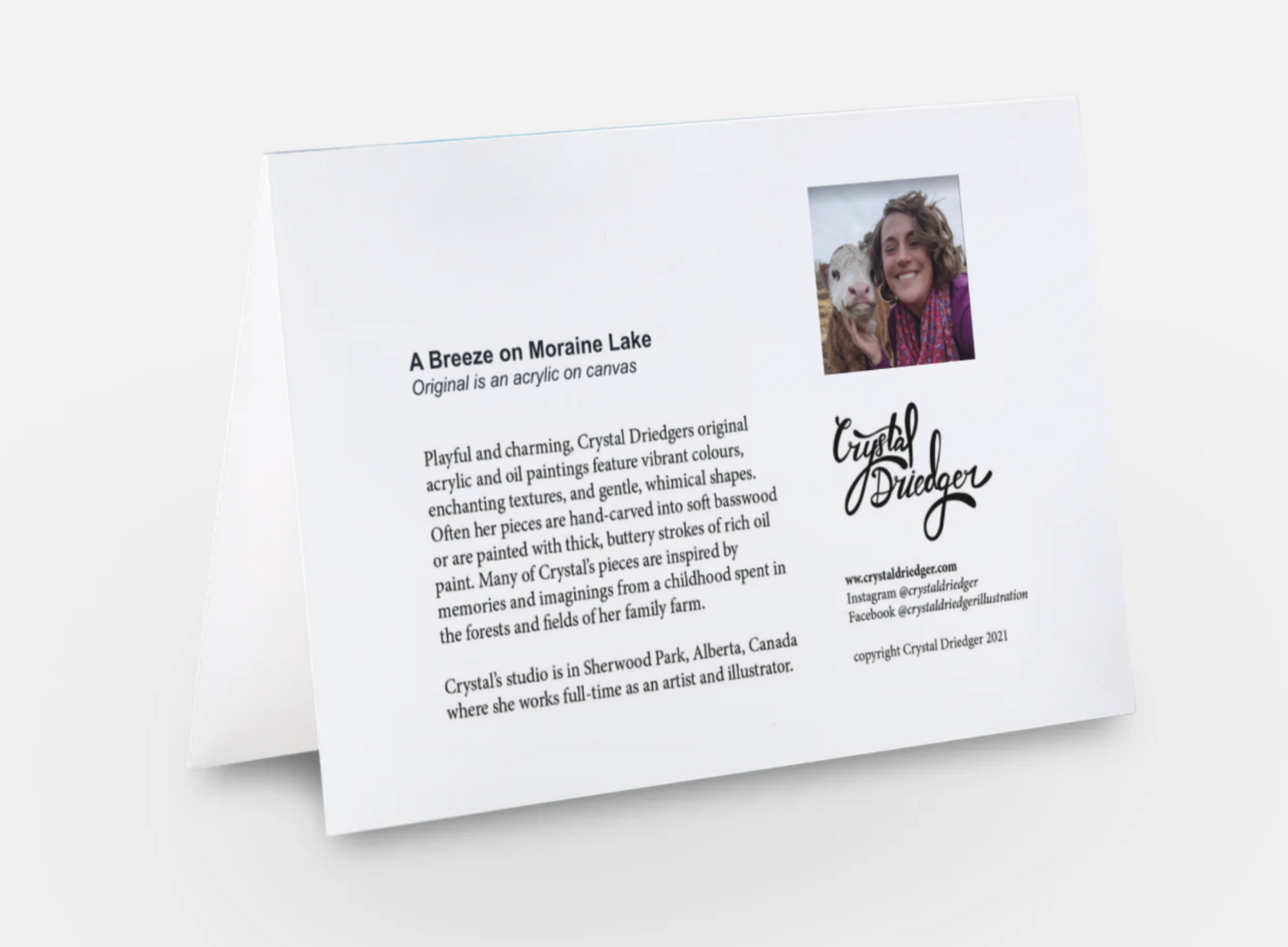 A Breeze on Moraine Art Card