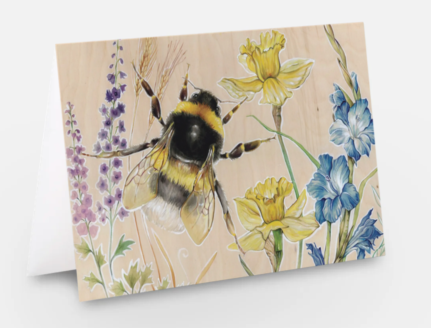 Bee & Peonies Florals Card