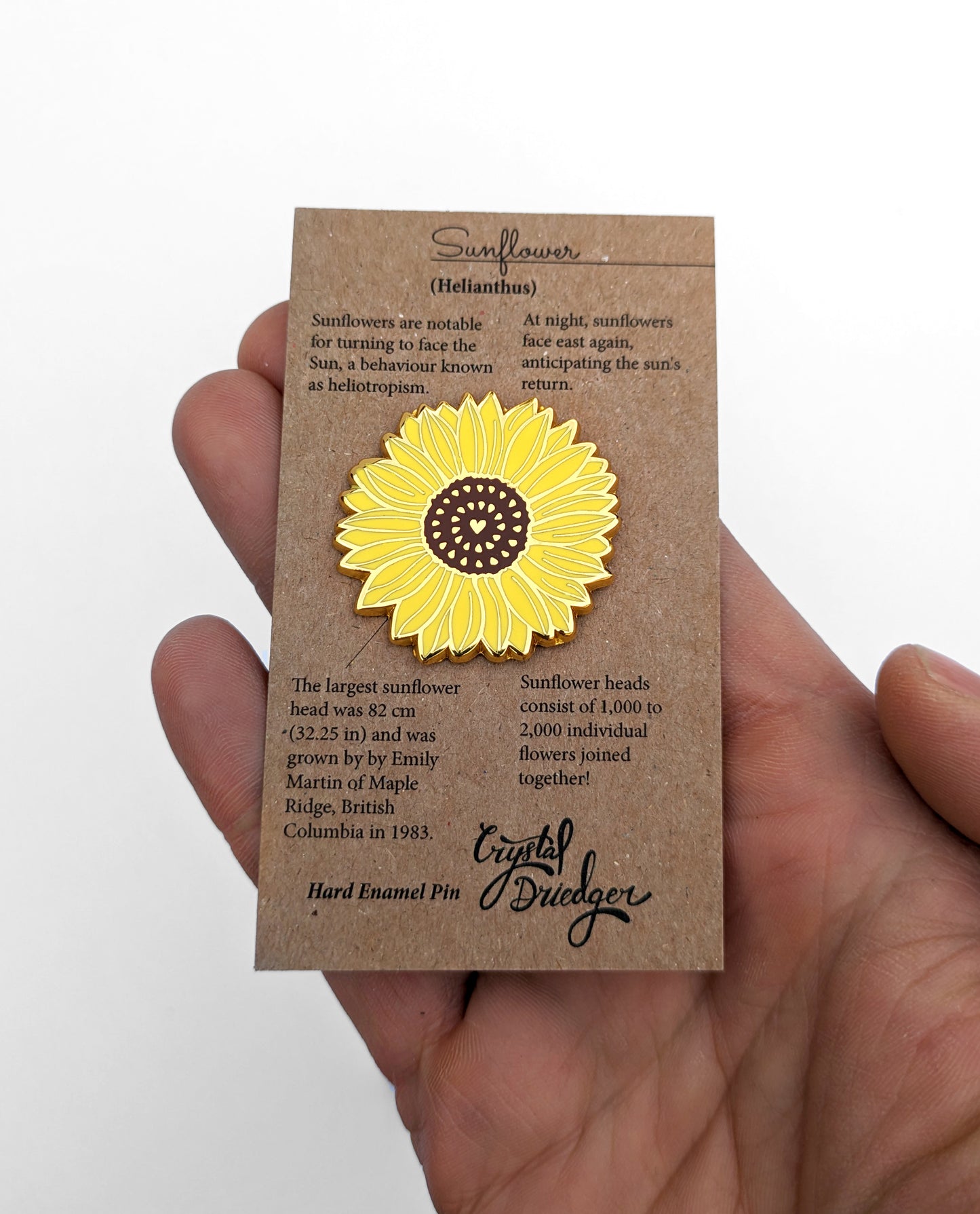 Sunflower - hard enamel Pin in Gold