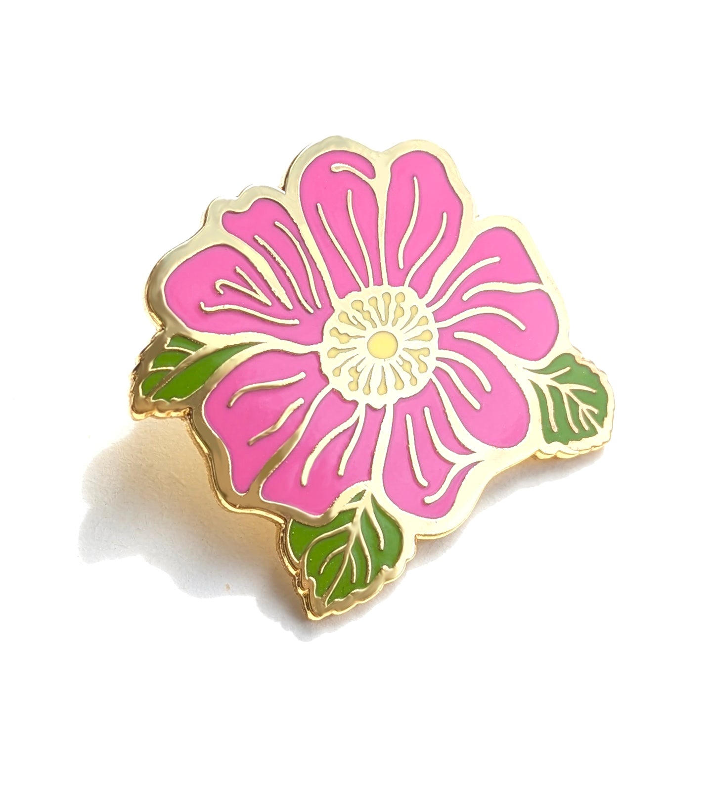 Wild Rose hard enamel Pin in Gold