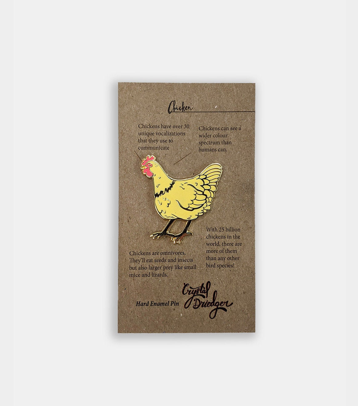 Chicken - hard enamel Pin in Gold