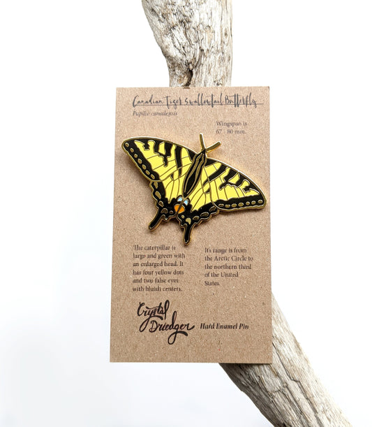 Canadian Tiger Swallowtail Butterfly hard enamel pin