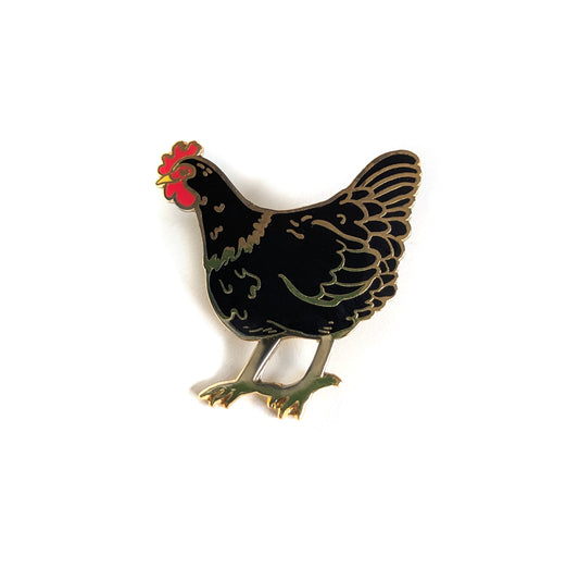 Chicken - hard enamel Pin in Gold