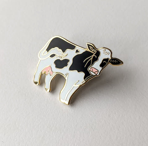 Holstein Cow - hard enamel Pin in Gold