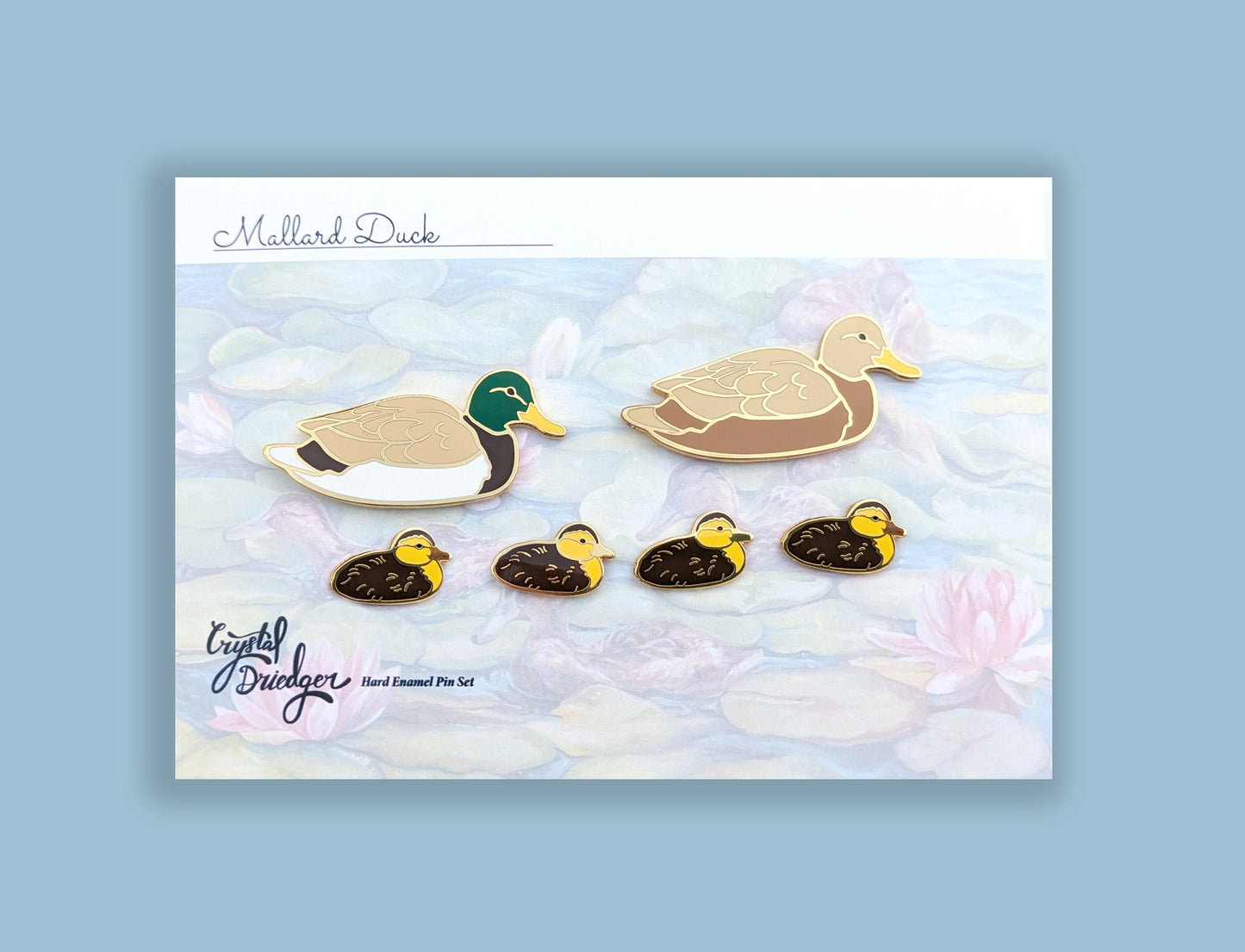 Mallard Family Set - hard enamel Pin in Gold