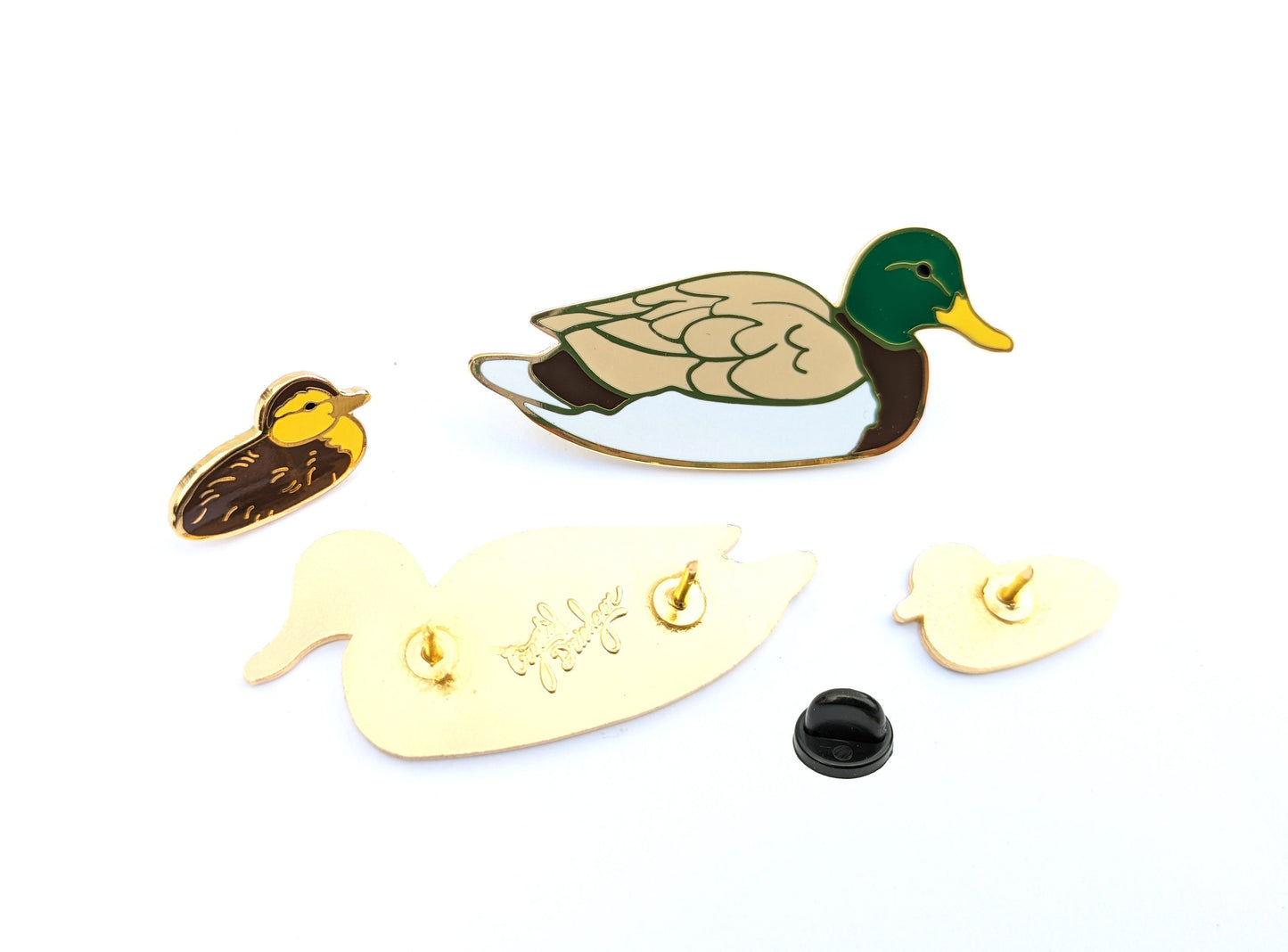 Mallard Family Set - hard enamel Pin in Gold