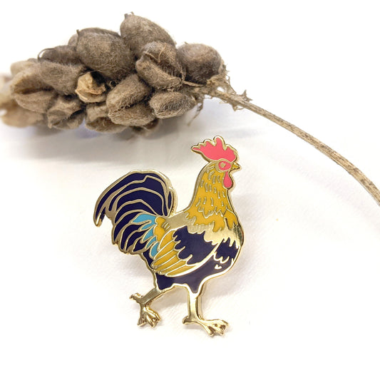 Rooster - hard enamel Pin in Gold