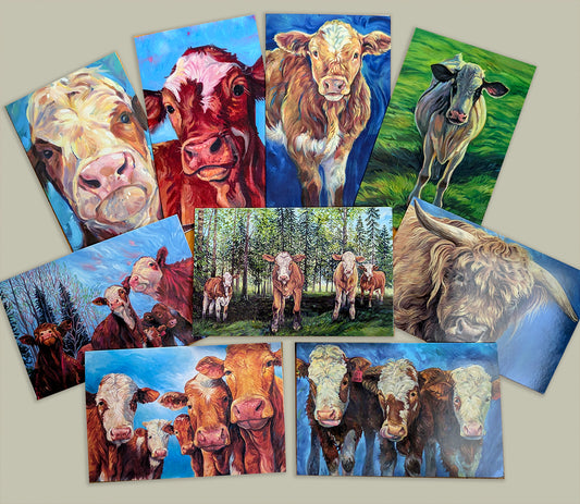 Cow Collection Art Card Package