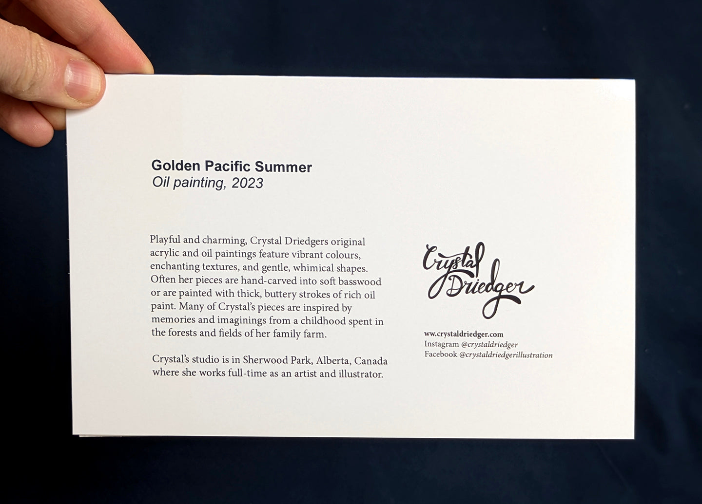 Golden Pacific Summer Art Card