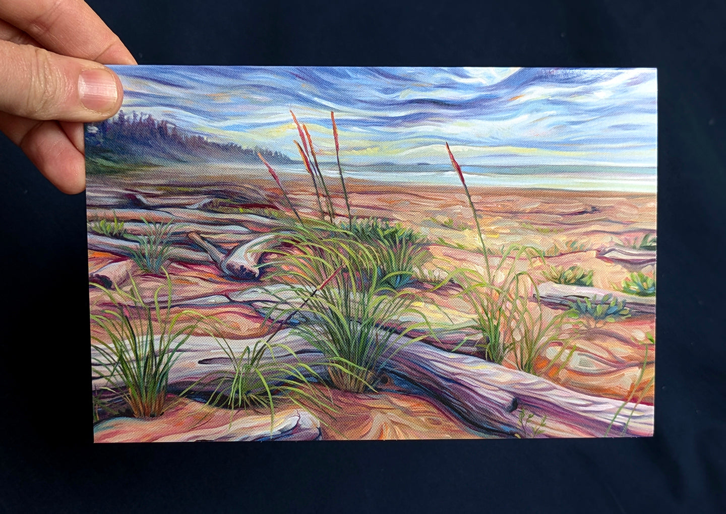 Golden Pacific Summer Art Card