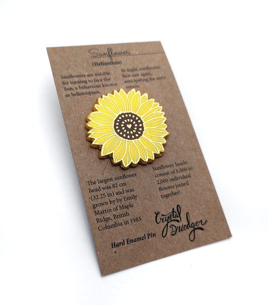 Sunflower - hard enamel Pin in Gold