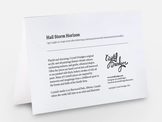 Hailstorm Arrival Art Card