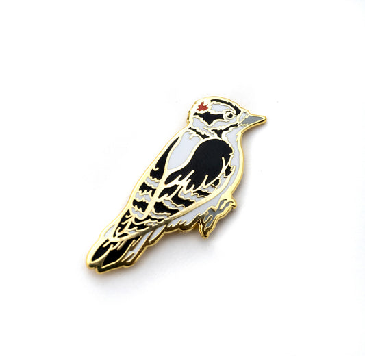 Downy Woodpecker Enamel Pin