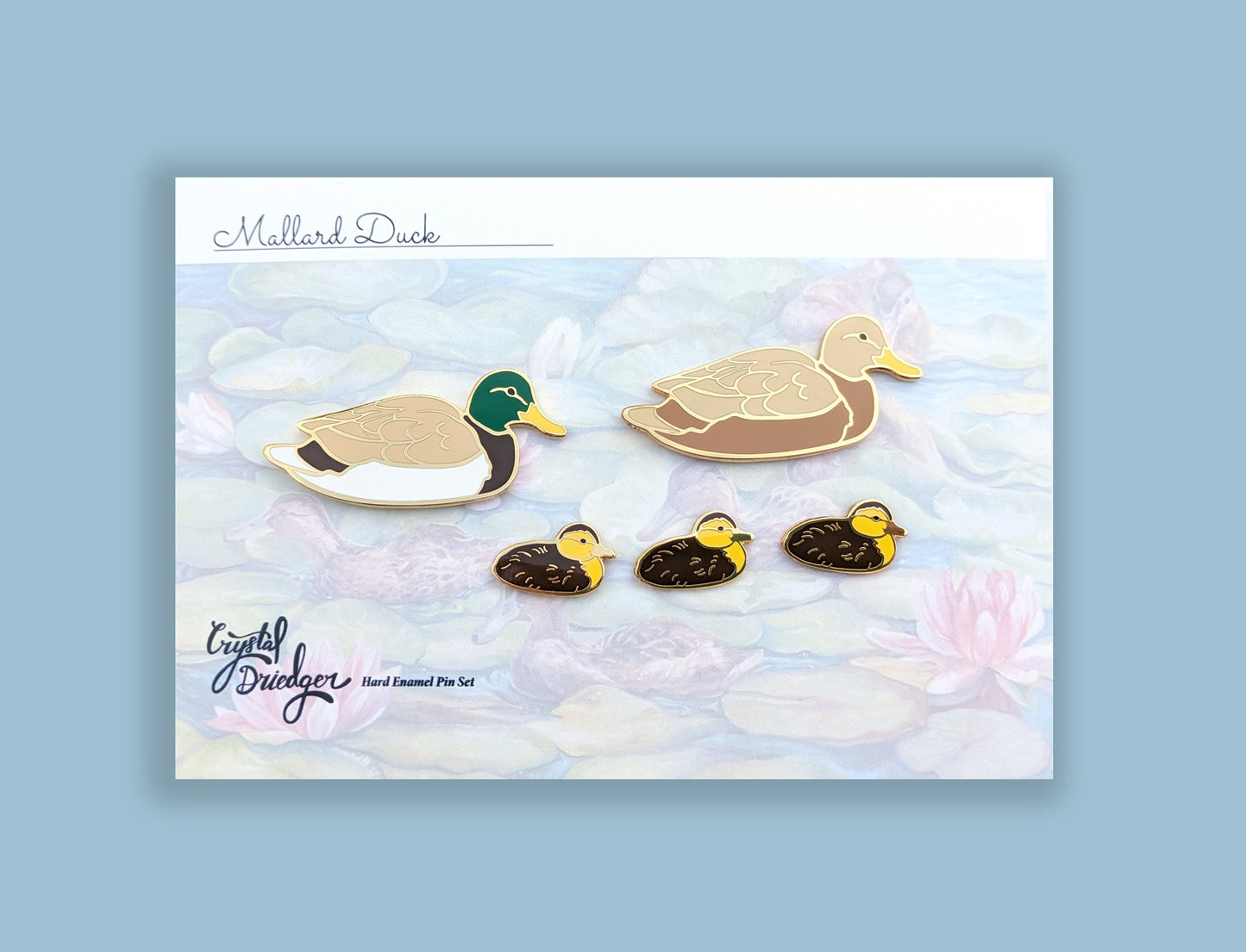 Mallard Family Set - hard enamel Pin in Gold